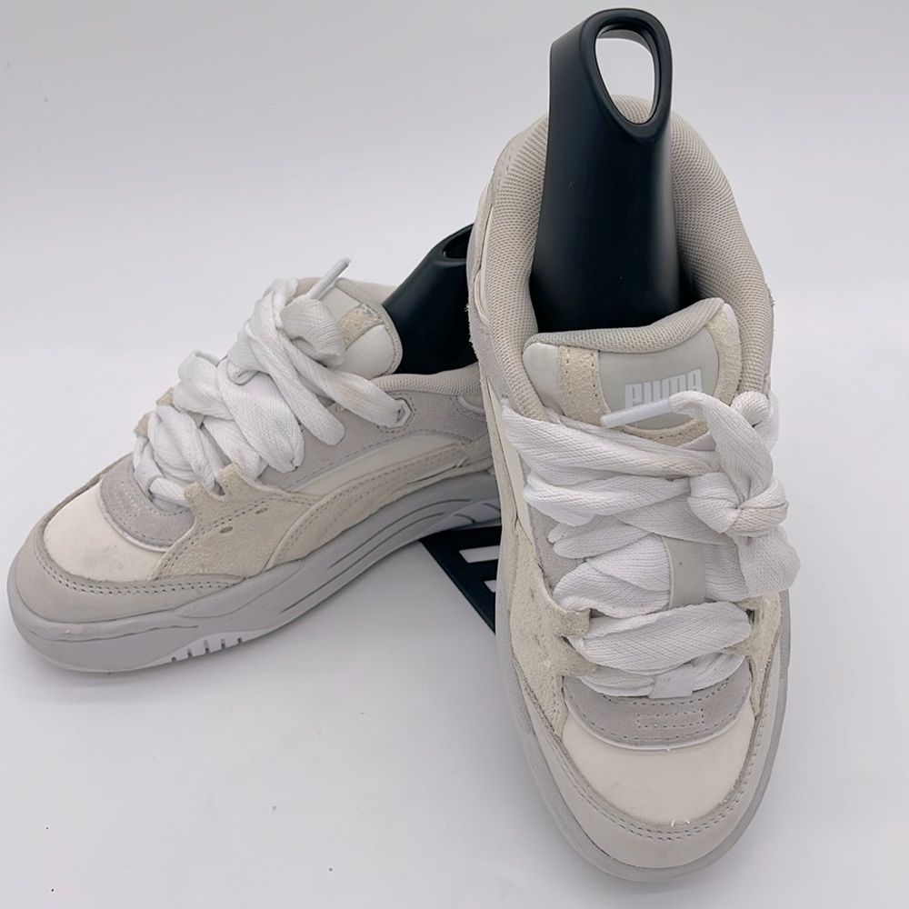 Puma 180 Remix Warm White Sedate Gray Women Size 6 Skate Shoes